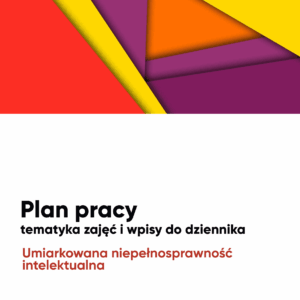 Plan pracy. Umiarkowana lub znaczna niepełnosprawność